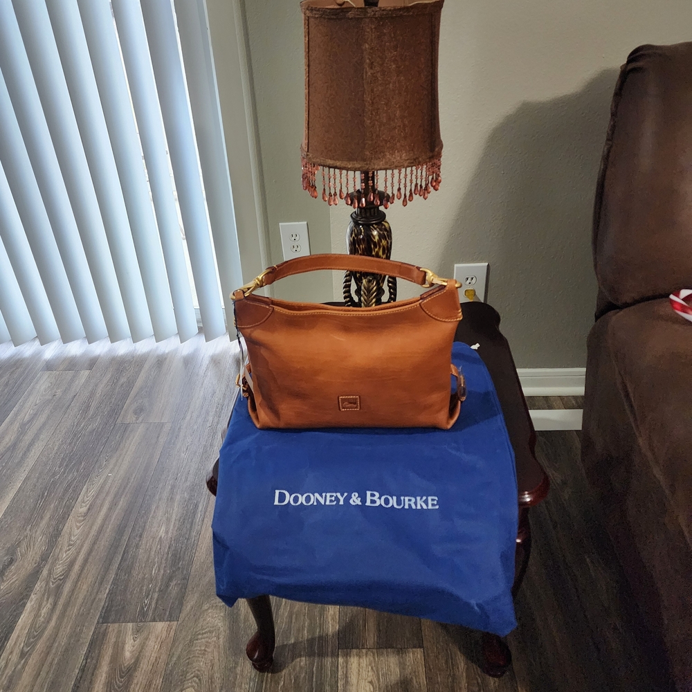 Dooney & Bourke Tan Leather Messenger Bag